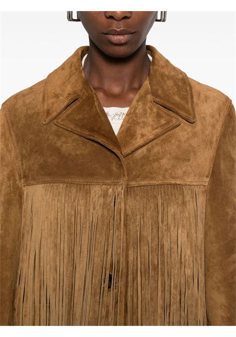 Brown fringed suede jacket Golden goose - women GOLDEN GOOSE | GWP02368P00216055678
